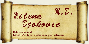 Milena Đoković vizit kartica